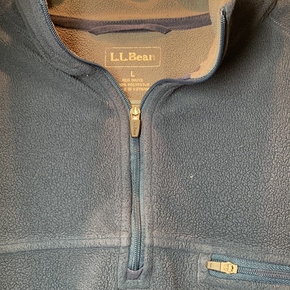L.L. Bean fleece 3/4 zip - Picture 3 of 5